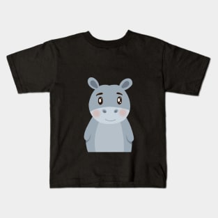 Baby Hippo Illustration Kids T-Shirt